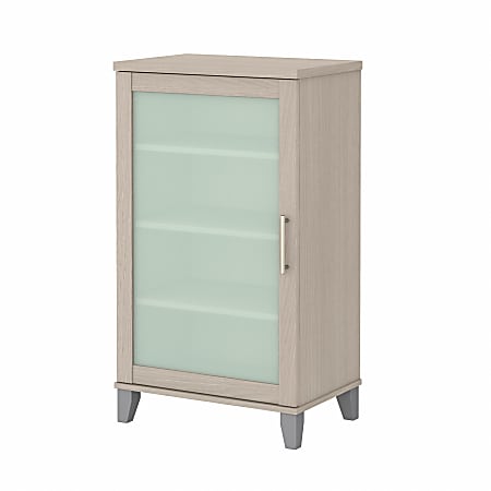 Bush® Furniture Somerset Media Accent Cabinet, Sand Oak, Standard Delivery