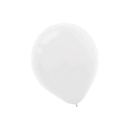 Amscan Glossy Latex Balloons, 9", Frosty White, 20