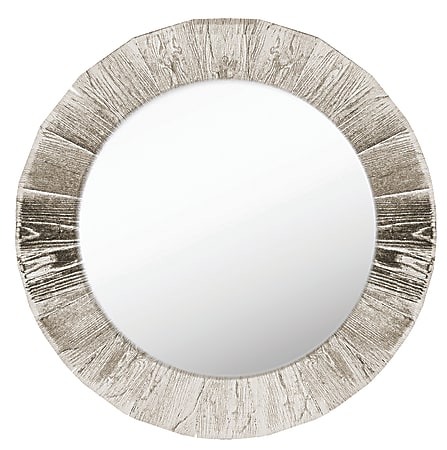 PTM Images Framed Mirror, Round, 28"H x 28"W, Crude
