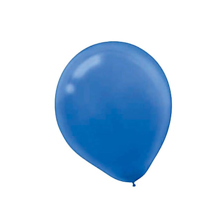 Amscan Glossy Latex Balloons, 9", Bright Royal Blue,