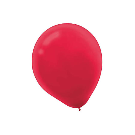 Amscan Glossy Latex Balloons, 9", Apple Red, 20
