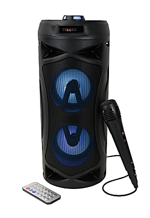 GNBI Wireless Speaker With Microphone, 15" x 6.25", Black