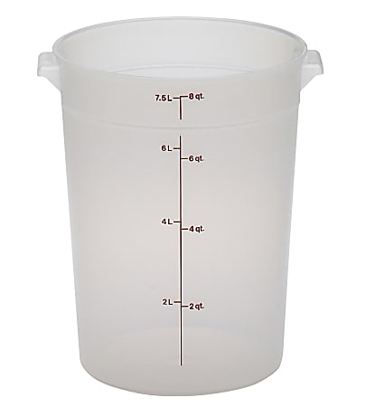 Cambro Translucent Round Food Containers, 8 Qt, Pack Of 12 Containers