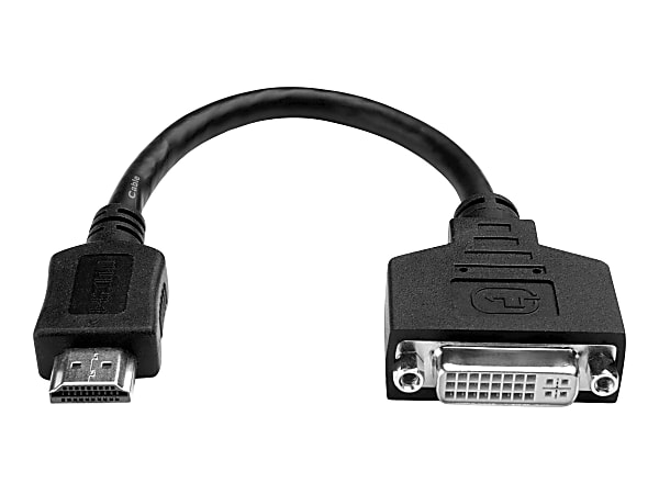 Eaton Tripp Lite Series HDMI to DVI Adapter Video Converter (HDMI-M to DVI-D F), 8-in. (20.32 cm) - Adapter - HDMI male to DVI-D female - 8 in - black