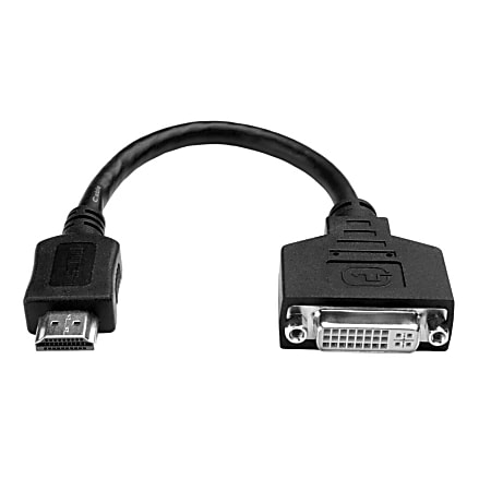 Eaton Tripp Lite Series HDMI to DVI Adapter Video Converter (HDMI-M to DVI-D F), 8-in. (20.32 cm) - (HDMI-M to DVI-D F) 8-in.