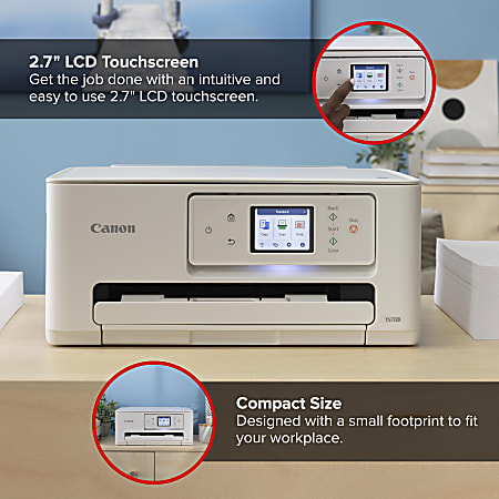 Canon PIXMA TR4720 Wireless Inkjet All In One Color Printer White - Office  Depot