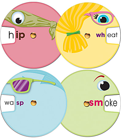 Carson-Dellosa Word Wheel Cutouts, 1 15/16"H x 6"W x 8 1/8"D, K - Grade 2, Pack Of 72