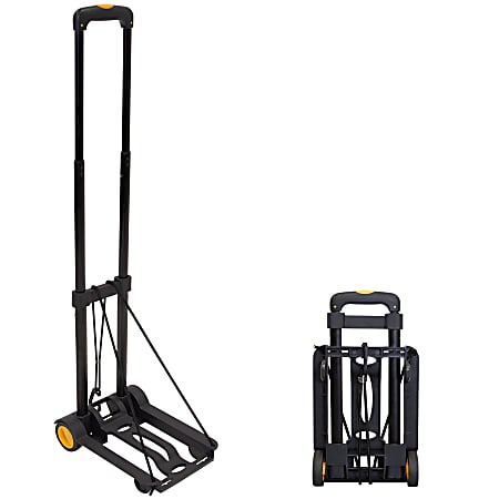 Mount It MI 912 Luggage Folding Cart And Dolly 17 H x 3 W x 9 D Black Office Depot