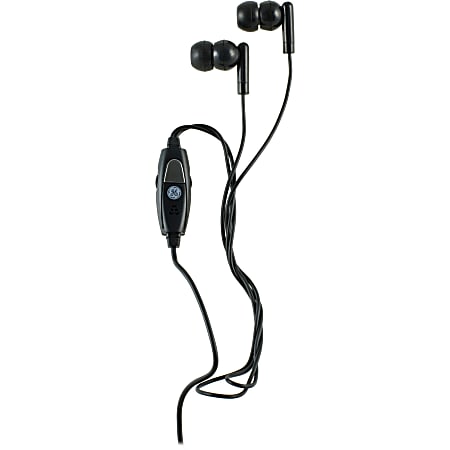 GE VoIP In-Ear Headset With Inline Microphone & Two Adapters