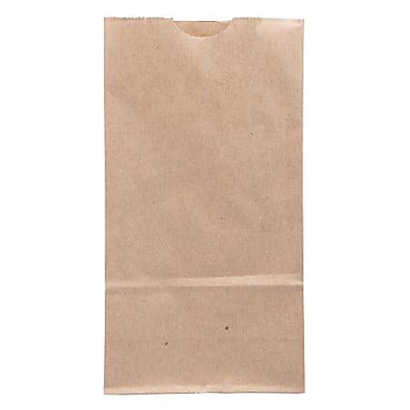 JAM Paper Small Kraft Lunch Bags 4 14 x 8 x 2 14 Brown Pack Of 25