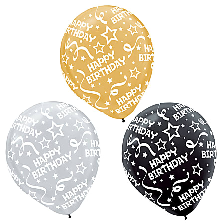 Amscan Latex Confetti Balloons, 12", Assorted Colors, 20 Balloons Per Pack, Set Of 3 Packs