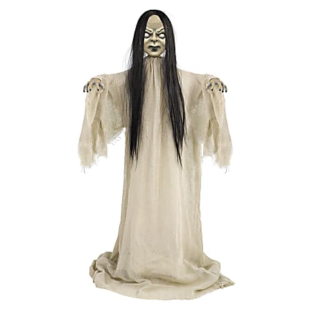 Amscan Halloween Creepy Girl Standing Prop, 36"H x 20"W x 10"D, White