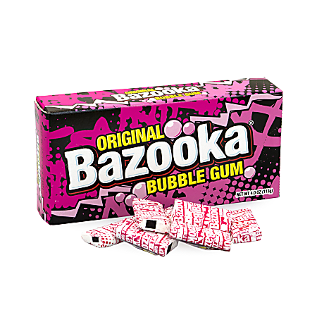 Bazooka Bubble Gum Party Box, 4 Oz, Pack Of 12