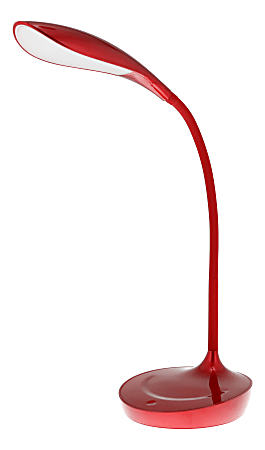 Bostitch Gooseneck LED Desk Lamp 10 14 H Red Office Depot
