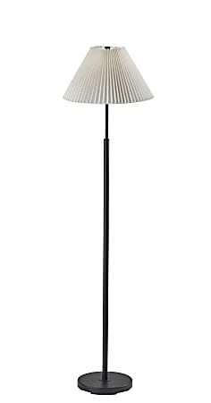 Adesso Simplee Jeremy Floor Lamp, 60-3/4"H, Black/White