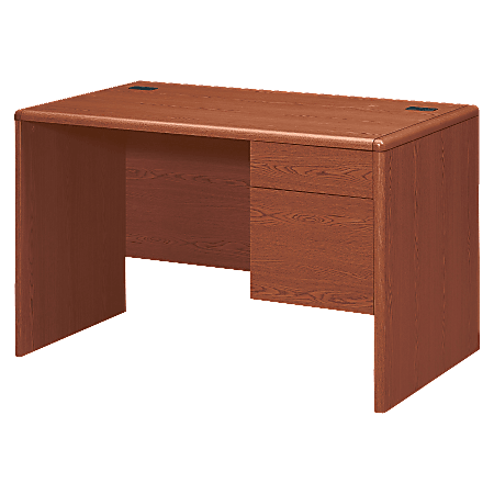 HON® 10700 Series Small Office Desk, 29 1/2"H x 48"W x 30"D, Henna Cherry