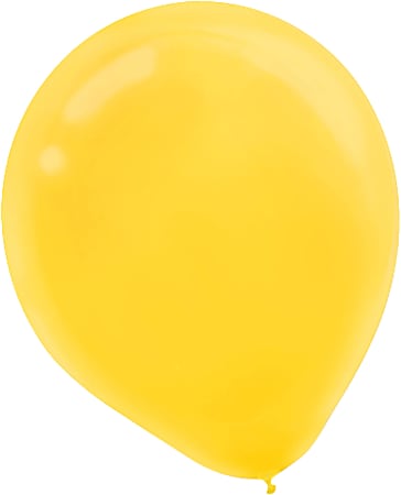 Amscan Glossy 5" Latex Balloons, Sunshine Yellow, 50