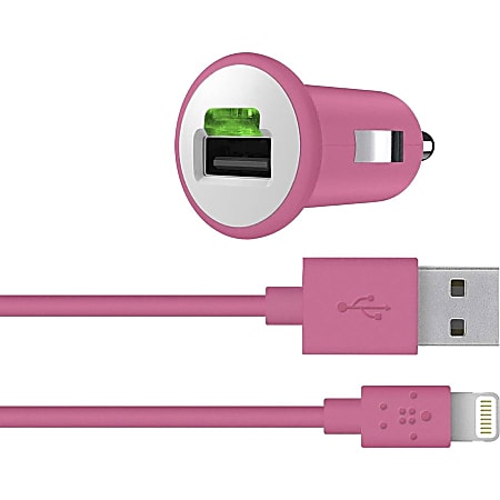 Belkin Car Charger + Lightning ChargeSync Cable for iPhone 5 (10 Watt/2.1 Amp) - 12 V DC Input - 5 V DC/2.10 A Output