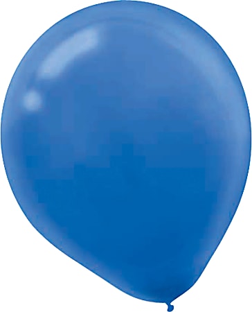Amscan Glossy 5" Latex Balloons, Bright Royal Blue, 50 Balloons Per Pack, Set Of 3 Packs