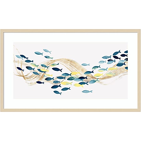 Amanti Art Under Water Sea Life by Isabelle Z Wood Framed Wall Art Print, 41”W x 24”H, Natural