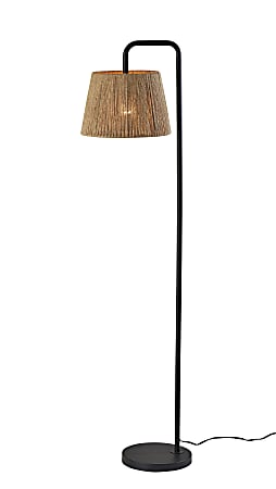 Adesso Simplee Tahoma Floor Lamp, 59"H, Black/Brown