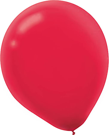 Amscan Glossy 5" Latex Balloons, Apple Red, 50