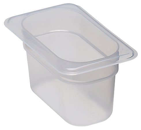 Cambro Translucent GN 1/9 Food Pan, 4"H x 4-1/4"W x 6-15/16"D, Pack Of 6 Containers