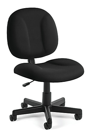 OFM Comfort Series Superchair Fabric Mid-Back Chair, Black
