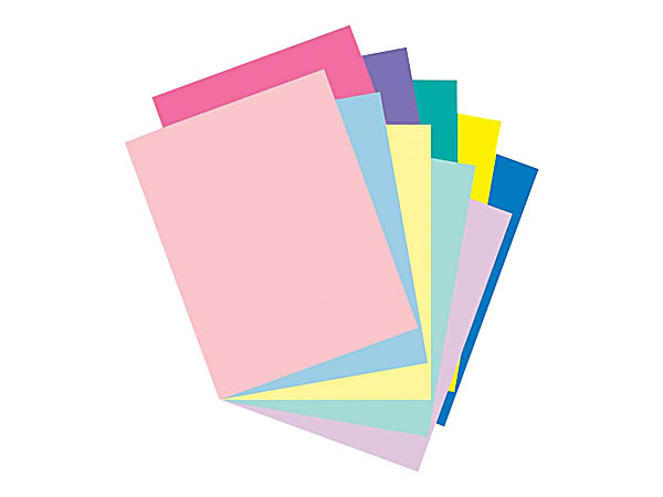 Pacon Printable Multipurpose Card Stock Letter Size 65 Lb Assorted ...