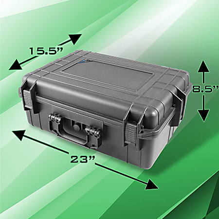 CaseMatix Elite Waterproof Hard Case 8 H x 16 W x 21 D Black Office Depot