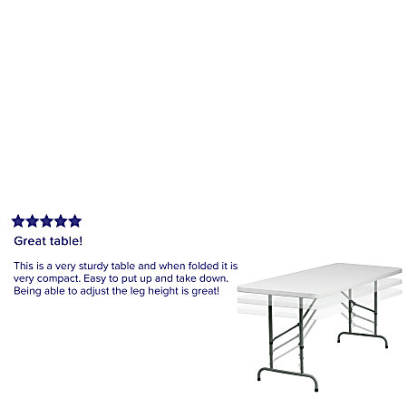 72 adjustable deals height folding table