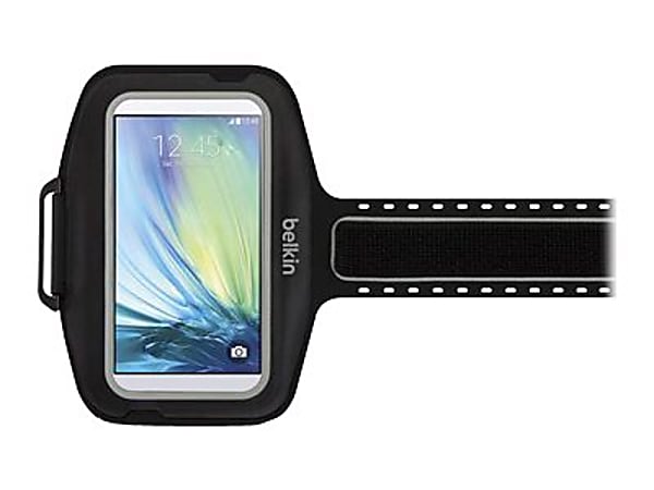 Belkin Sport-Fit Plus Armband - Arm pack for cell phone - neoprene - blacktop - for Samsung Galaxy S6