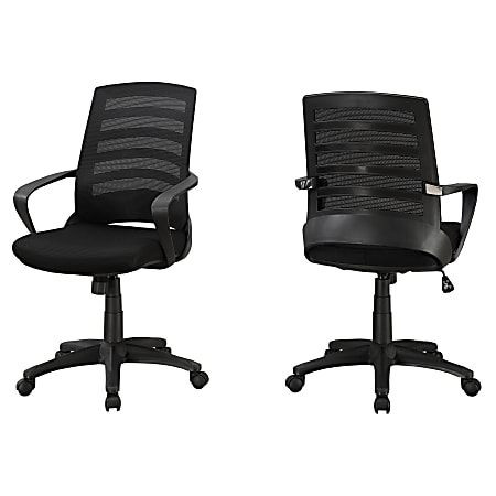Monarch Specialties Ergonomic Mid-Back Office Chair, Black