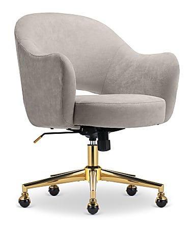 Serta® Mia Ergonomic Fabric Mid-Back Home Office Chair, Beige