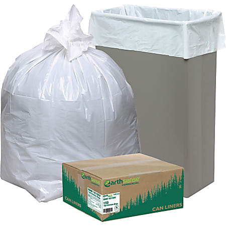 Highmark Tall 0.6 mil Drawstring Kitchen Trash Bags 13 Gallon 24 x 28 White  Box Of 120 - Office Depot
