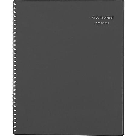 2023-2024 AT-A-GLANCE® DayMinder® Academic Weekly/Monthly Appointment Book Planner, 8-1/2" x 11", Charcoal, July 2023 to June 2024, AYC52045