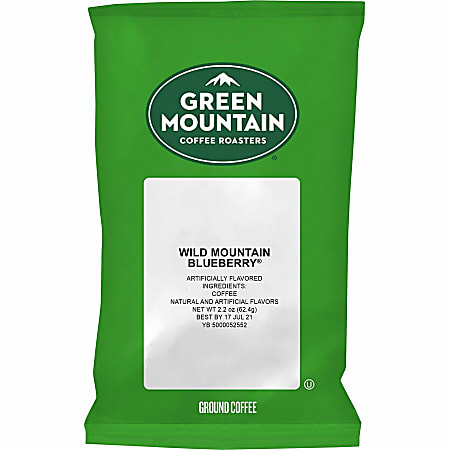 Green Mountain Coffee Roasters Wild Mountain Blueberry Coffee - Light - 2.2 oz - 50 / Carton Green Mountain Coffee Roasters Wild Mountain Blueberry Coffee - Light - 2.2 oz - 50 / Carton