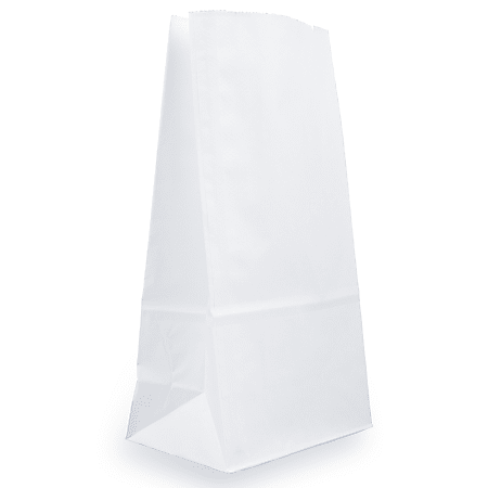 Jam Paper Kraft Lunch Bags, 6 x 11 x 3.75, White, 25/Pack, Large