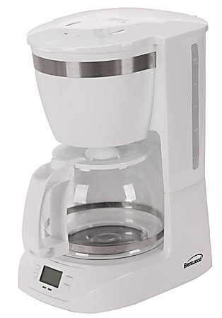 Brentwood 10-Cup Programmable Digital Coffee Maker, White