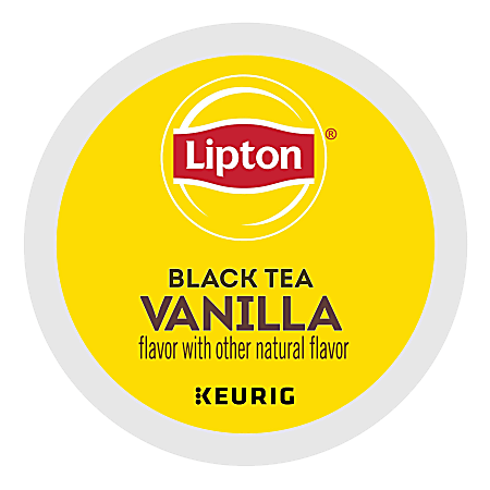 Lipton Black Tea Vanilla Single Serve K Cups Carton Of 24 Office Depot
