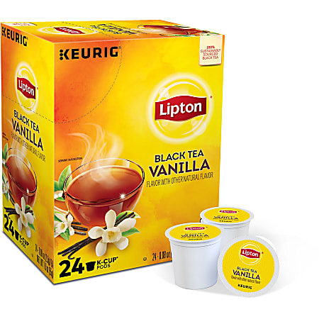 Lipton Black Tea Vanilla Single Serve K Cups Carton Of 24 Office