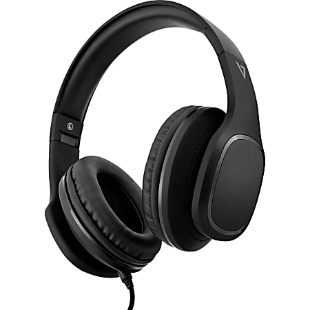 V7 Over-Ear Headphones with Microphone - Black -