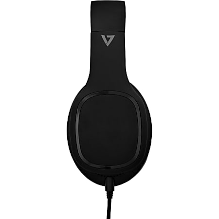 V7 Over Ear Headphones with Microphone Black Stereo Mini phone 3.5