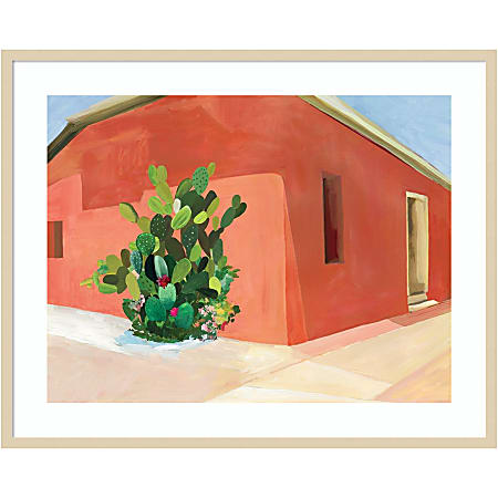 Amanti Art Tuscan Valley House I by Aimee Wilson Wood Framed Wall Art Print, 41”W x 33”H, Natural