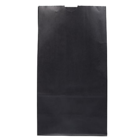 JAM Paper Kraft Lunch Bags Large 11 x 6 x 3 34 Black Pack Of 25 Bags ...