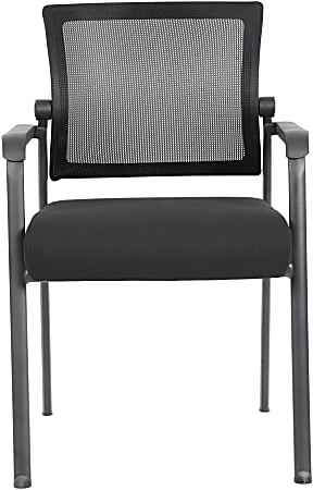 Boss Office Products Mesh 4 Legged Guest Chair Black Office Depot