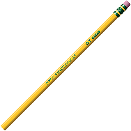 Lot 6 Dixon Ticonderoga 5 No. 2HB Pencils 1 1388-2 Yellow Barrel Soft