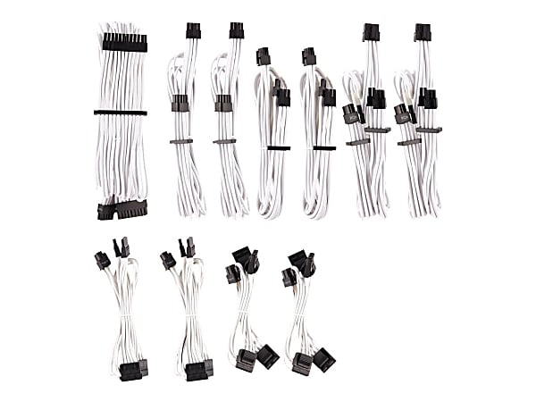 Corsair Premium Individually Sleeved PSU Cables Pro Kit Type 4 Gen 4 - White - For Power Supply - White