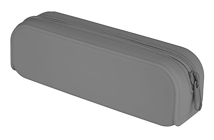 Office Depot Brand Tubular Silicone Pencil Pouch 8 x 2 Charcoal