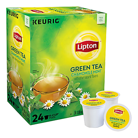 Lipton® Refresh Green Tea Single-Serve K-Cups®, Carton Of 24